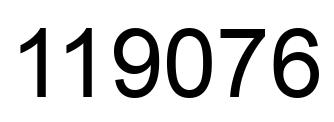 Number 119076 black image