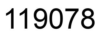 Number 119078 black image