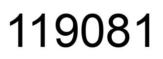 Number 119081 black image