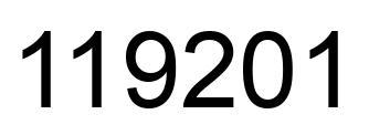 Number 119201 black image