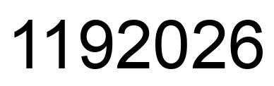 Number 1192026 black image