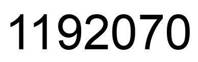 Número 1192070 imagen negro