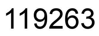 Number 119263 black image
