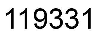 Number 119331 black image