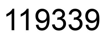 Number 119339 black image