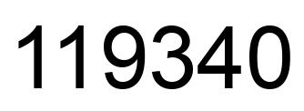 Number 119340 black image