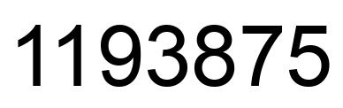 Número 1193875 imagen negro