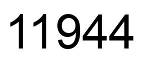 Number 11944 black image