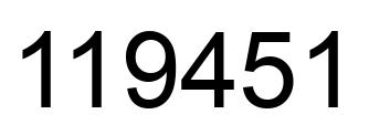 Number 119451 black image