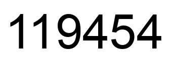 Number 119454 black image