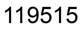 Number 119515 black image