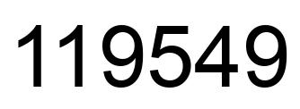 Number 119549 black image