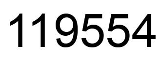 Number 119554 black image