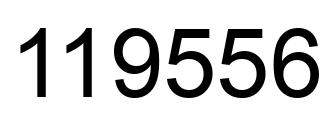 Number 119556 black image