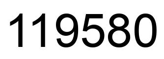 Número 119580 imagen negro