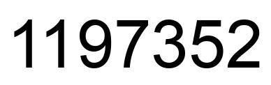 Number 1197352 black image