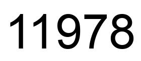 Number 11978 black image