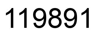 Number 119891 black image