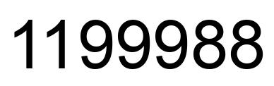 Number 1199988 black image