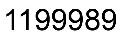 Number 1199989 black image
