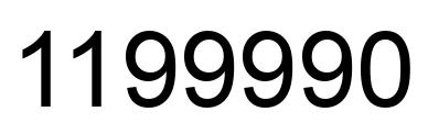 Number 1199990 black image
