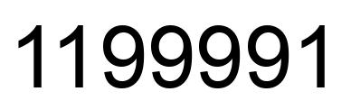 Number 1199991 black image