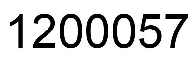 Number 1200057 black image