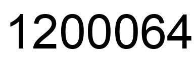 Number 1200064 black image