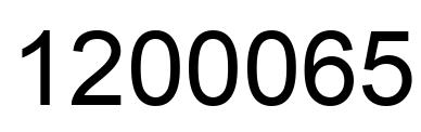 Number 1200065 black image