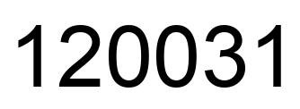 Number 120031 black image