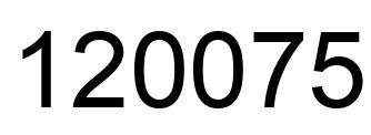 Número 120075 imagen negro