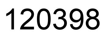 Número 120398 imagen negro