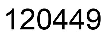Number 120449 black image