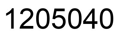 Número 1205040 imagen negro