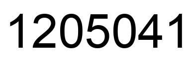 Número 1205041 imagen negro
