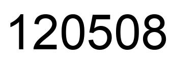 Number 120508 black image
