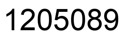 Número 1205089 imagen negro