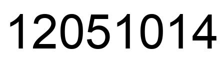 Number 12051014 black image