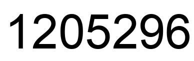 Number 1205296 black image