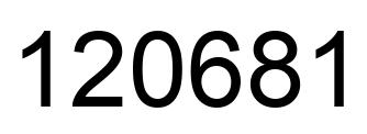 Number 120681 black image