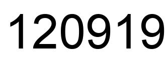 Number 120919 black image