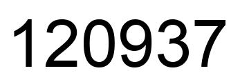 Number 120937 black image