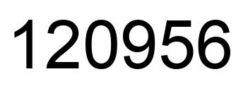 Number 120956 black image