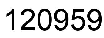Número 120959 imagen negro