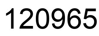 Number 120965 black image