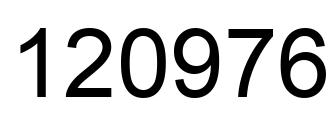 Number 120976 black image