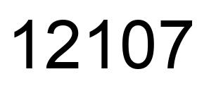 Number 12107 black image