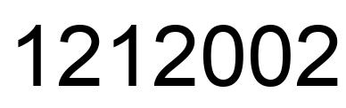 Number 1212002 black image