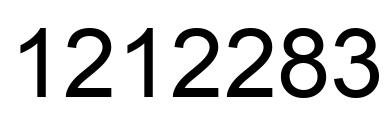 Number 1212283 black image
