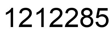 Number 1212285 black image